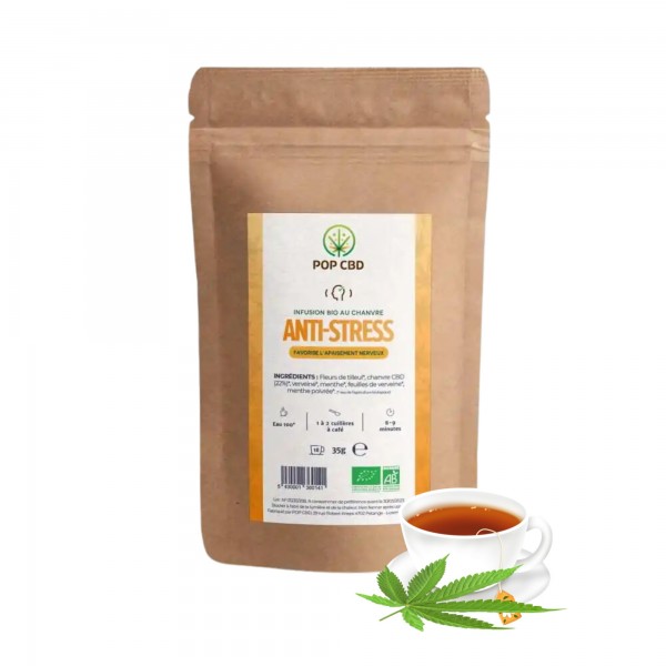 Tisane CBD bio anti stress - vrac | POP CBD