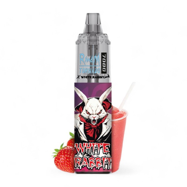 VAPE nicotine 2% Tornado 7000 White Rabbit Strawberry Slush