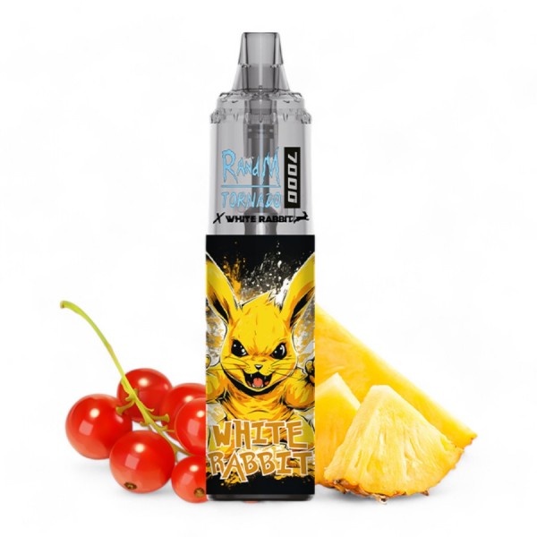 VAPE nicotine 2% Tornado 7000 White Rabbit Fruits Rouges Ananas