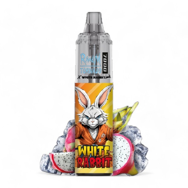 VAPE nicotine 2% TORNADO 7000 White Rabbit Dragon Fruit Ice