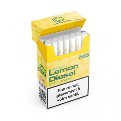Paquet de 20 cigarettes Lemon Diesel Canacult CBD