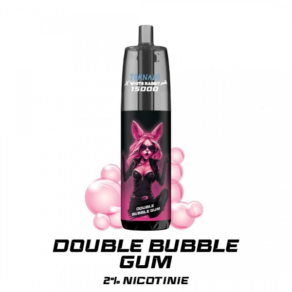 VAPE nicotine 2% TORNADO 15000 White Rabbit Double Bubble Gum
