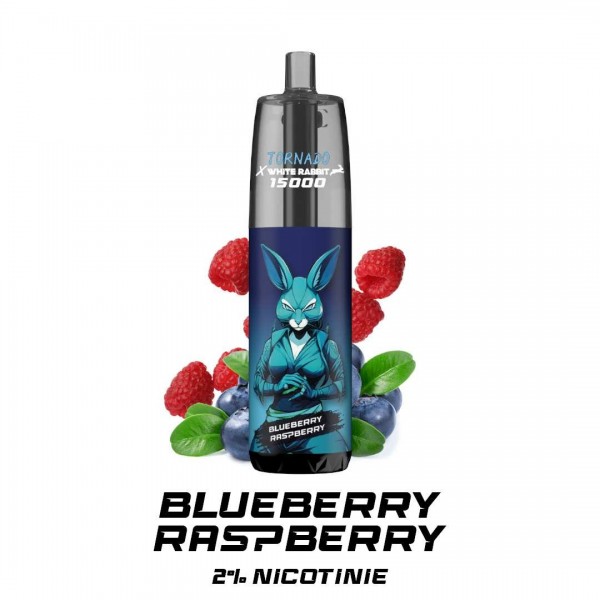 VAPE nicotine 2% TORNADO 15000 White Rabbit Blueberry Raspberry