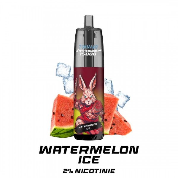 VAPE nicotine 2% TORNADO 15000 White Rabbit Watermelon Ice