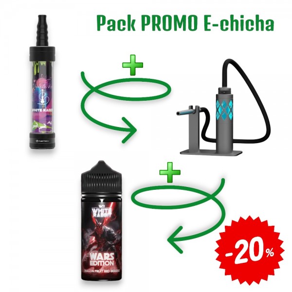 Pack e-Chicha White Rabbit Air Gun Métal