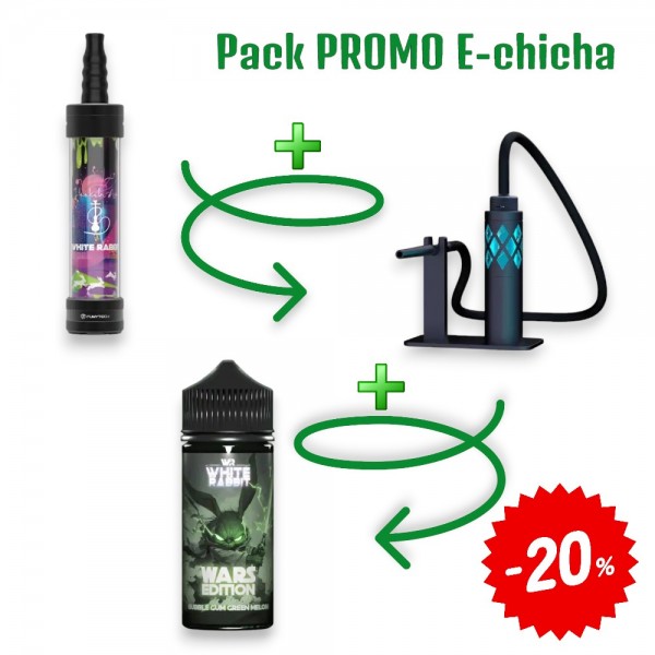 Pack e-chicha White Rabbit Air Bleu