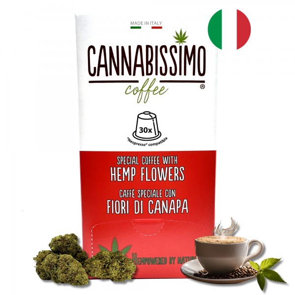 Café Cannabissimo aux Fleurs de Chanvre - 30 Capsules