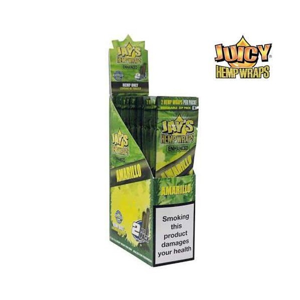 Blunt de chanvre Amarillo Boîte de 25 paquets | JUICY JAY'S