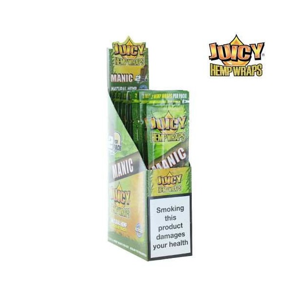 Blunt de chanvre Manic Boîte de 25 paquets | JUICY JAY'S