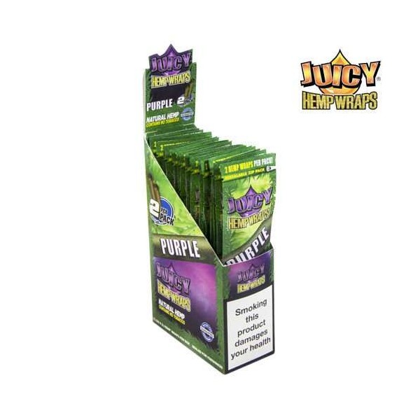 Blunt de chanvre Purple Boîte de 25 paquets | JUICY JAY'S