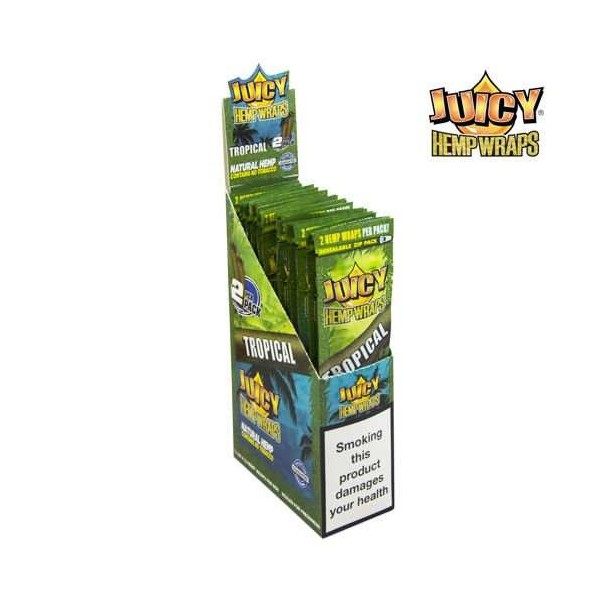 Blunt de chanvre Tropical Boîte de 25 paquets | JUICY JAY'S