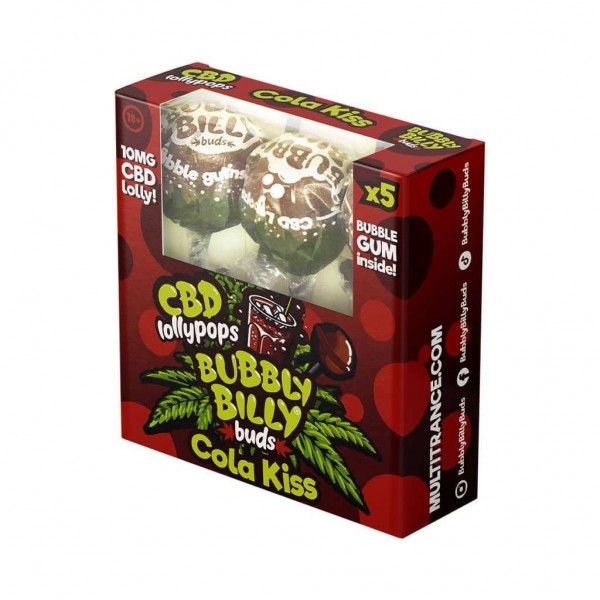 Sucette CBD Cola Kiss - 5 pcs | BUBBLY BILLY