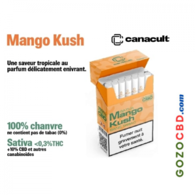 Paquet de 20 cigarettes Mango Kush Canacult CBD