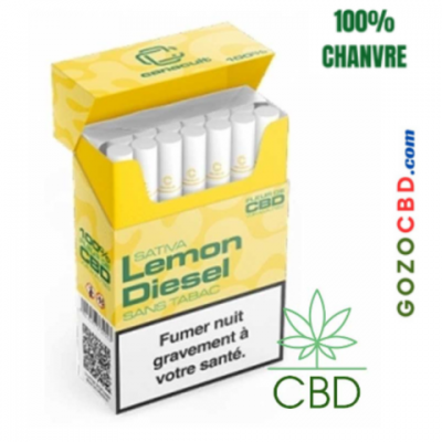 Paquet de 20 cigarettes Lemon Diesel Canacult CBD