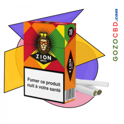 Paquet de 20 cigarettes Amnesia haze ZION CBD