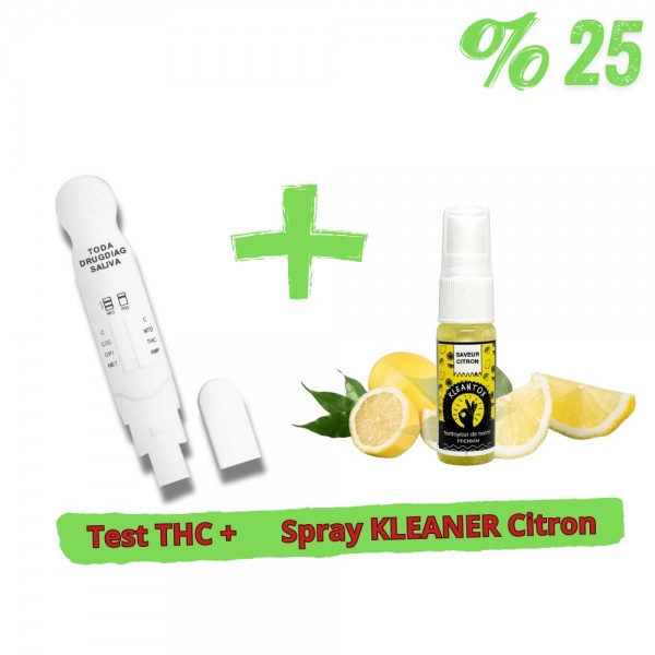 Pack Test THC + Spray KLEANER KLEANTOX Citron
