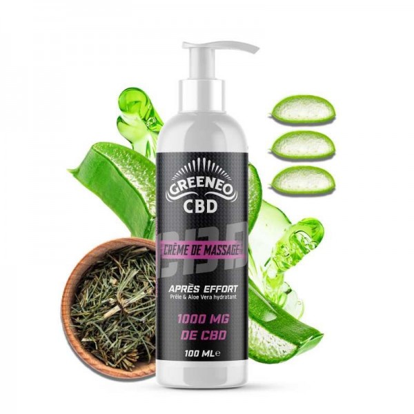 Crème de massage CBD après effort | GREENEO