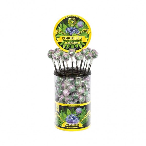 Sucette cannabis myrtille - 100 pcs | MULTITRANCE